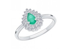 Серебряное кольцо с изумрудом