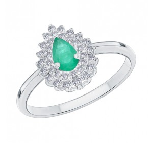 Серебряное кольцо с изумрудом