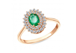 Серебряное кольцо с изумрудом