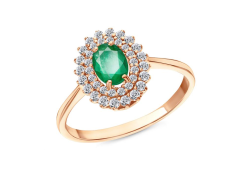 Серебряное кольцо с изумрудом