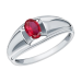 Серебряное кольцо с рубином