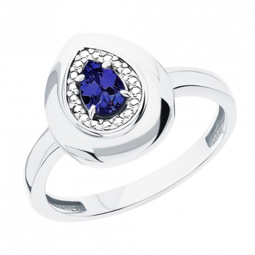 Серебряное кольцо с сапфиром