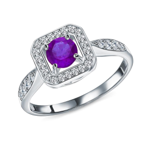 Серебряное кольцо с иолитом