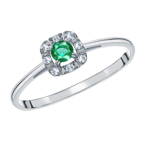 Серебряное кольцо с изумрудом