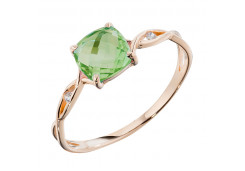 Золотое кольцо с хризолитом