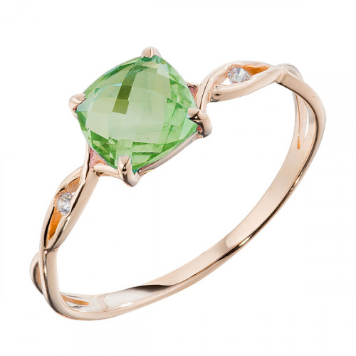 Золотое кольцо с хризолитом