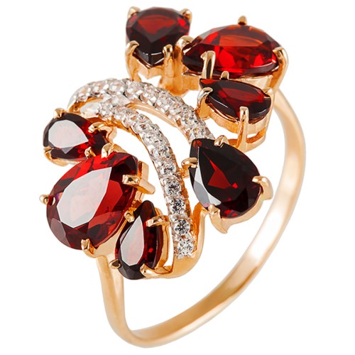 Золотое кольцо с гранатом