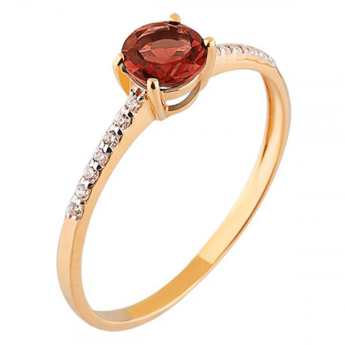 Золотое кольцо с гранатом