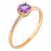 Золотое кольцо с аметистом