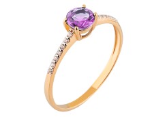Золотое кольцо с аметистом