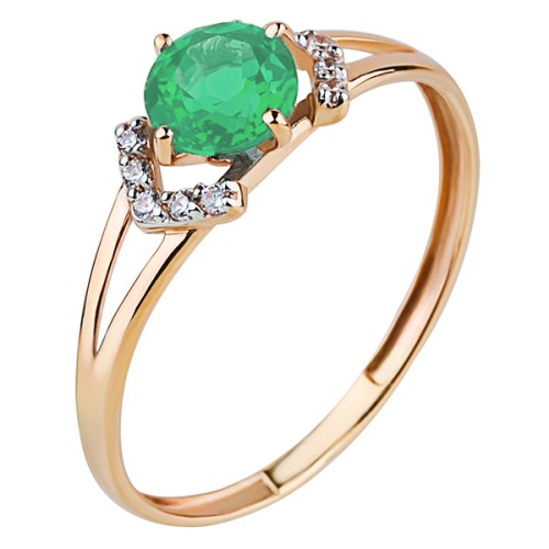 Золотое кольцо с изумрудом