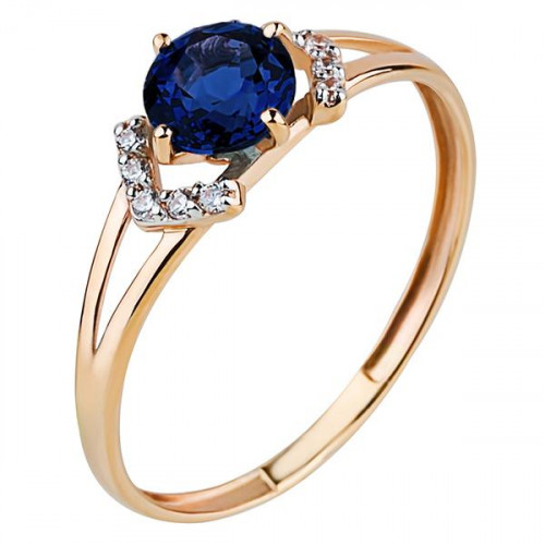 Золотое кольцо с сапфиром