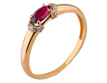 Золотое кольцо с рубином