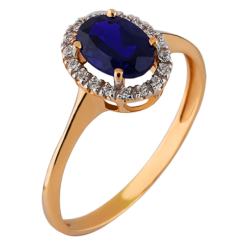 Золотое кольцо с сапфиром