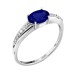 Кольцо из белого золота с сапфиром
