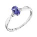 Кольцо из белого золота с танзанитом