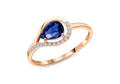 Золотое кольцо с сапфиром