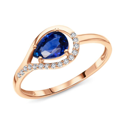 Золотое кольцо с сапфиром