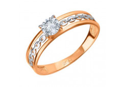 Золотое кольцо с фианитом