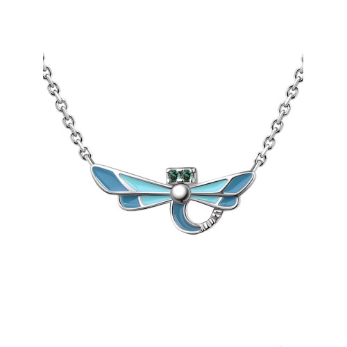 Серебряное колье с изумрудом