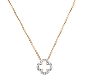 Золотое колье с бриллиантом