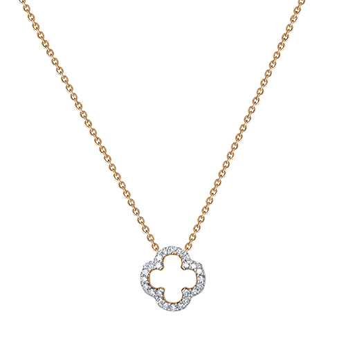 Золотое колье с бриллиантом