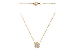 Золотое колье с бриллиантом