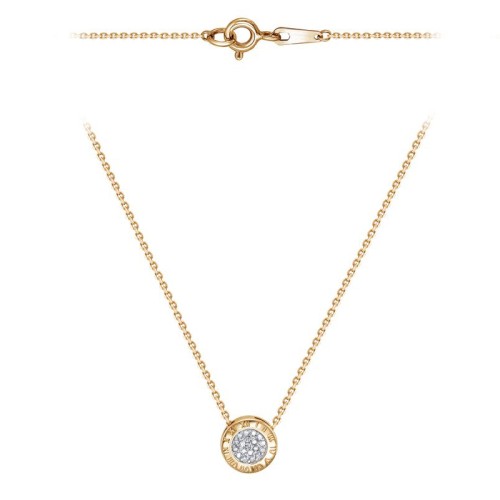 Золотое колье с бриллиантом