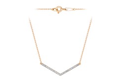 Золотое колье с бриллиантом