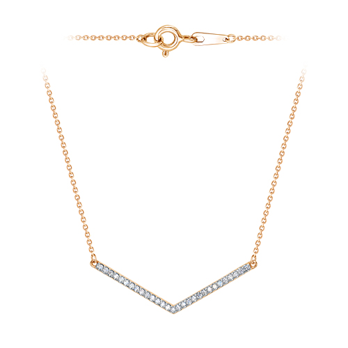 Золотое колье с бриллиантом