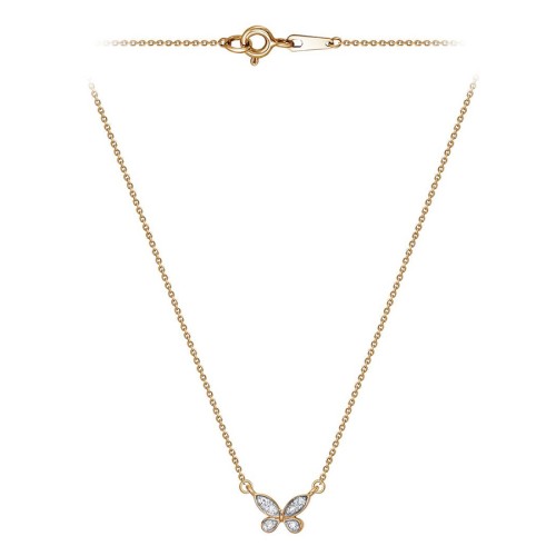 Золотое колье с бриллиантом