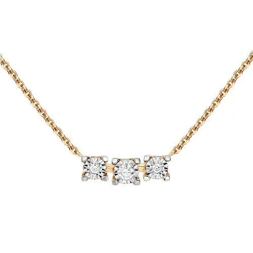 Золотое колье с бриллиантом