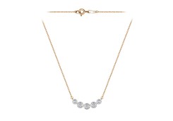 Золотое колье с бриллиантом