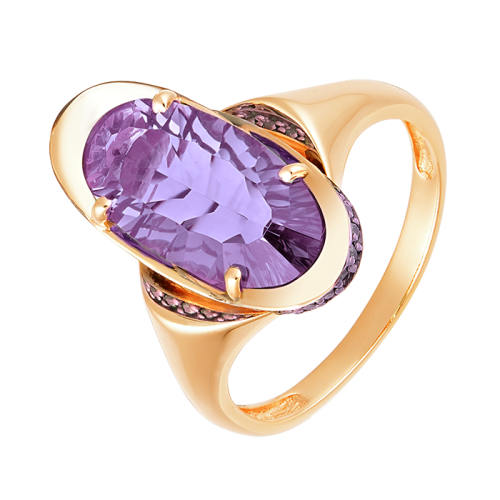 Золотое кольцо с аметистом