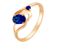 Золотое кольцо с сапфиром