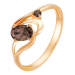 Золотое кольцо с раух-топазом