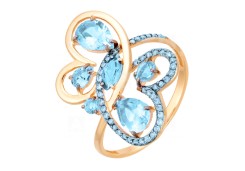 Золотое кольцо с топазом