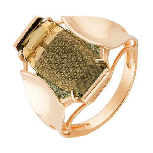 Золотое кольцо с ситаллом