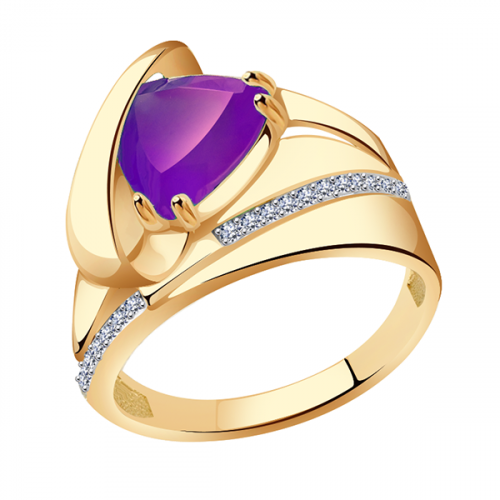 Золотое кольцо с александритом