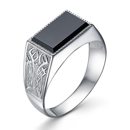 Печатка из серебра с фианитом