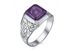 Печатка из серебра с чароитом