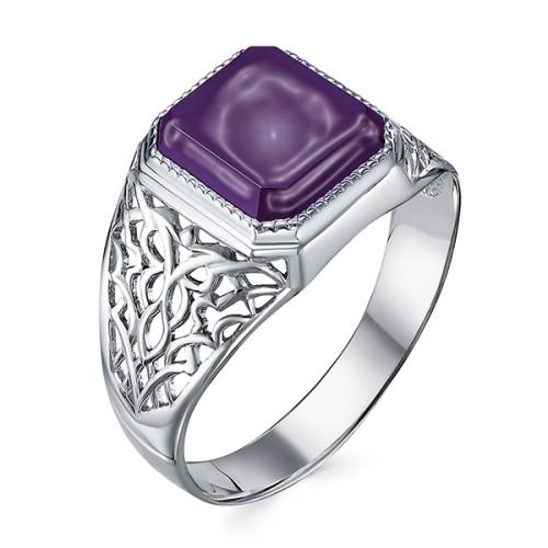 Печатка из серебра с чароитом