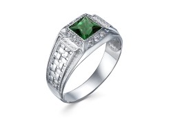 Печатка из серебра с ситаллом