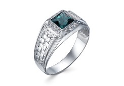 Печатка из серебра с ситаллом