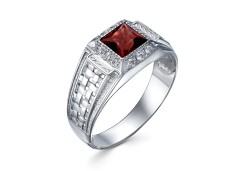 Печатка из серебра с ситаллом