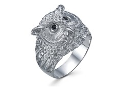 Печатка из серебра с фианитом