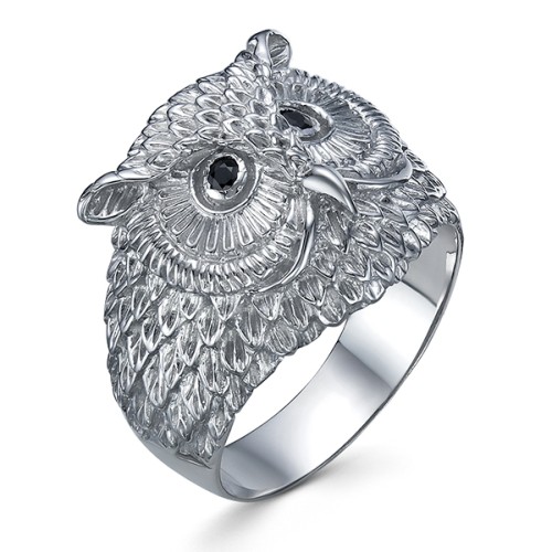 Печатка из серебра с фианитом