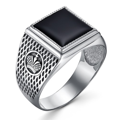 Печатка из серебра с агатом