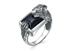 Печатка из серебра с агатом