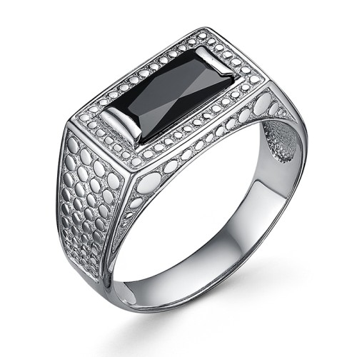 Печатка из серебра с фианитом